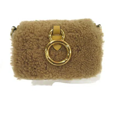 Pre-owned Fendi Camel Light Brown Canvas Leather Pouch Shoulder Bag () In Camel, Light Brown