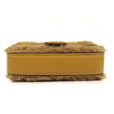 Pre-owned Fendi Camel Light Brown Canvas Leather Pouch Shoulder Bag () In Camel, Light Brown
