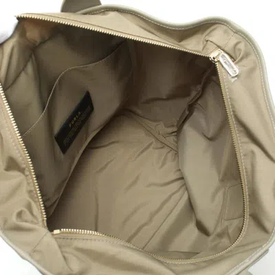 Furla Logo-handles Tote Bag In Beige, Green