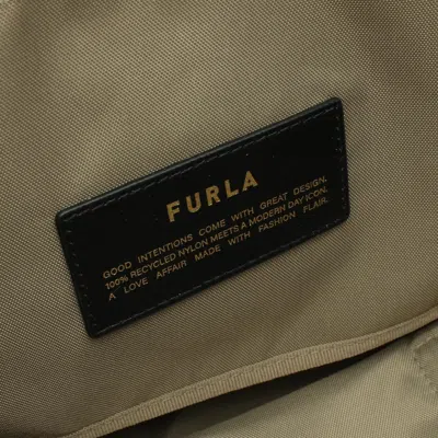 Furla Logo-handles Tote Bag In Beige, Green