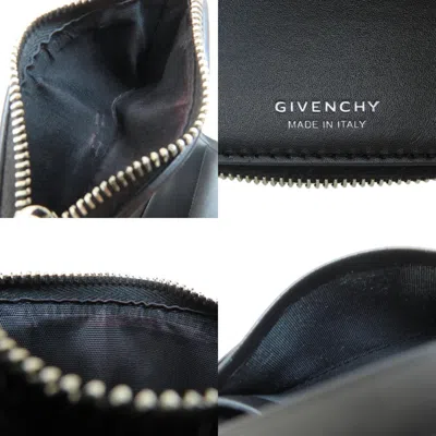 Pre-owned Givenchy Black Leather Wallet (tri-fold) ()