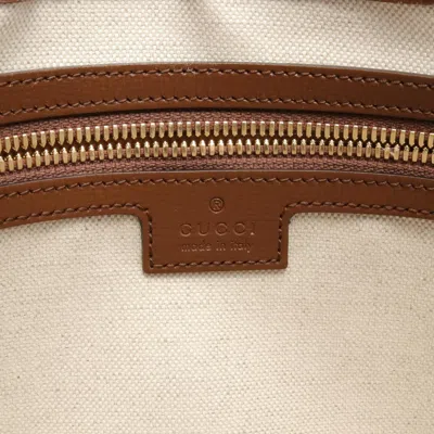 Gucci Beige Brown Pvc Leather Messenger Bag Shoulder Bag In Beige, Brown