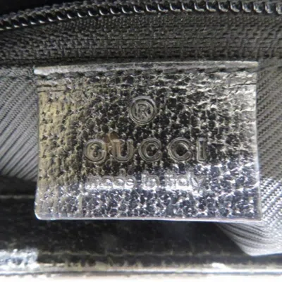 Pre-owned Gucci Black Gg Canvas Leather Shoulder Bag ()