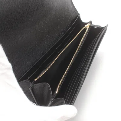 Gucci Black Leather Long Wallet (bi-fold) In Black