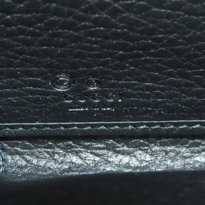 Pre-owned Gucci Black Leather Long Wallet (bi-fold) ()
