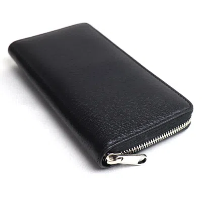 Pre-owned Gucci Black Leather Long Wallet (bi-fold) ()