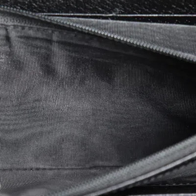 Pre-owned Gucci Black Leather Long Wallet (bi-fold) ()