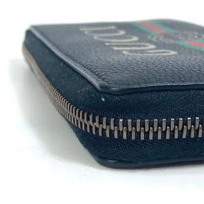 Pre-owned Gucci Black Leather Long Wallet (bi-fold) ()