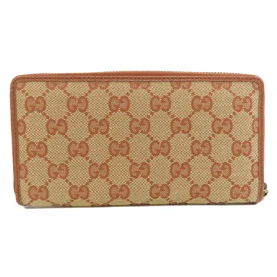 Pre-owned Gucci Brown Canvas Coin Purse/coin Case ()