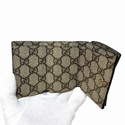 Pre-owned Gucci Brown Gg Supreme Canvas Coin Purse/coin Case ()