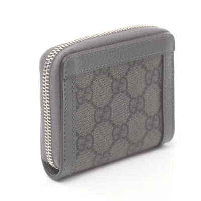 Gucci Gray Pvc Leather Coin Purse/coin Case In Gray