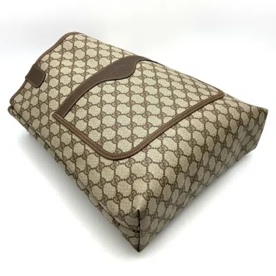 Pre-owned Gucci Sherry Line Brown Gg Supreme Leather Tote Bag ()
