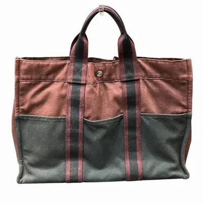 Pre-owned Hermes Black Canvas Tote Bag ()