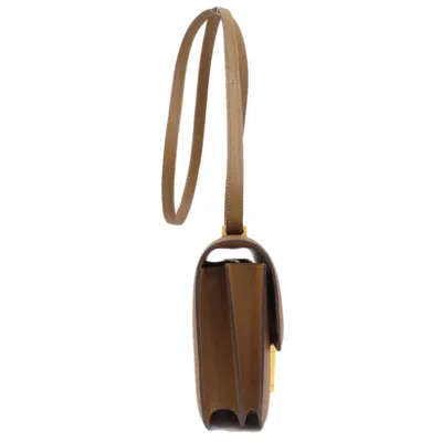 Pre-owned Hermes Constance Brown Epsom Leather Shoulder Bag ()
