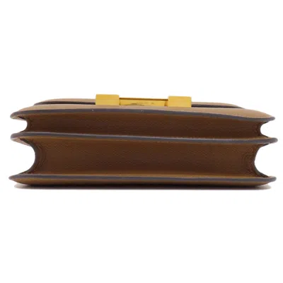 Pre-owned Hermes Constance Brown Epsom Leather Shoulder Bag ()