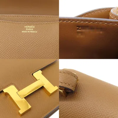 Pre-owned Hermes Constance Brown Epsom Leather Shoulder Bag ()