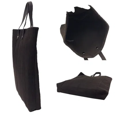 Pre-owned Hermes Dark Brown Wool Tote Bag ()