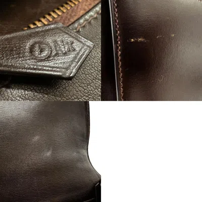 Pre-owned Hermes Dark Brown Leather Shoulder Bag ()