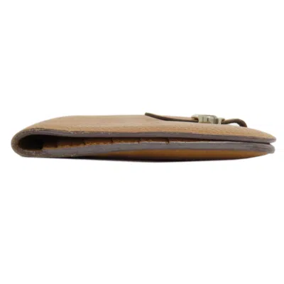 Pre-owned Hermes Dogon Brown Long Wallet (bi-fold) ()
