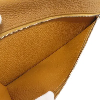 Pre-owned Hermes Dogon Brown Long Wallet (bi-fold) ()
