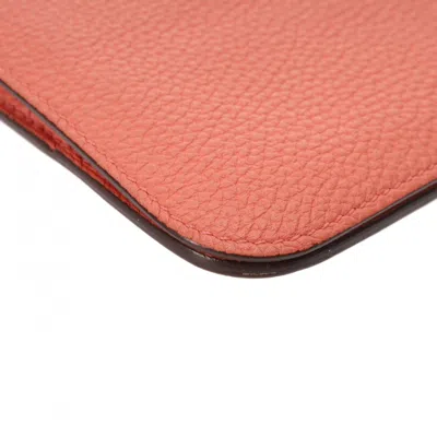 Pre-owned Hermes Dogon Rose Pink Togo Leather Long Bill Wallet (bi-fold) ()
