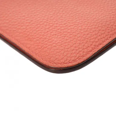 Pre-owned Hermes Dogon Rose Pink Togo Leather Long Bill Wallet (bi-fold) ()