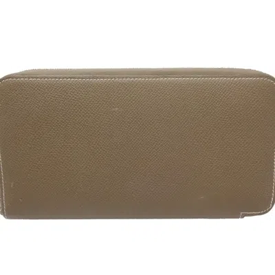 Pre-owned Hermes Etoupe Gray Epsom Leather Wallet (bi-fold) ()