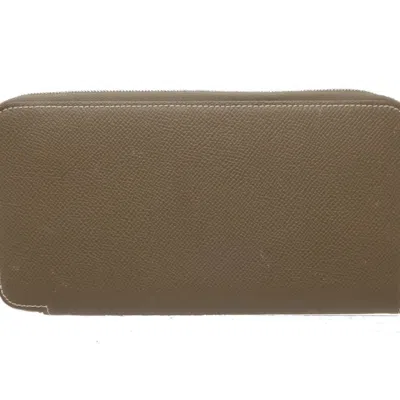 Pre-owned Hermes Etoupe Gray Epsom Leather Wallet (bi-fold) ()