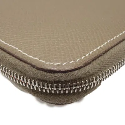 Pre-owned Hermes Etoupe Gray Epsom Leather Wallet (bi-fold) ()