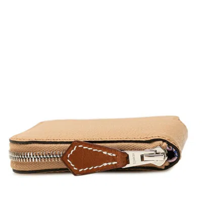Pre-owned Hermes Etoupe Gray Grayish Epsom Leather Coin Purse/coin Case () In Etoupe Gray, Grayish