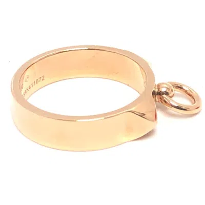 Pre-owned Hermes Gold Pink Gold (18k) Band Ring ()