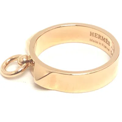 Pre-owned Hermes Gold Pink Gold (18k) Band Ring ()