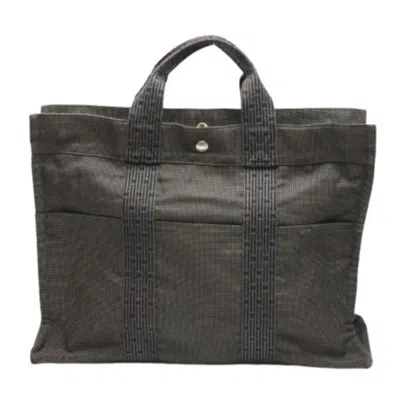 Pre-owned Hermes Gray Canvas Tote Bag ()