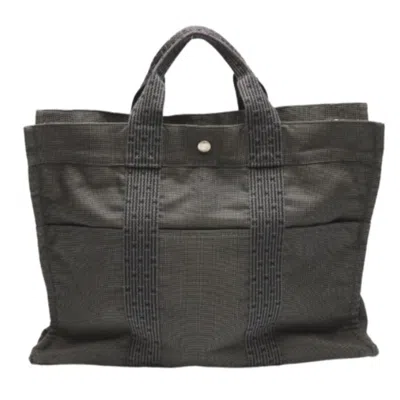 Pre-owned Hermes Gray Canvas Tote Bag ()