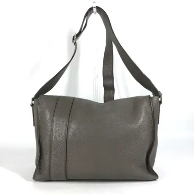 Pre-owned Hermes Gray Leather Shoulder Bag ()