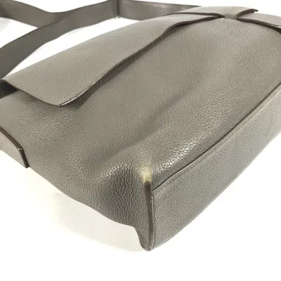 Pre-owned Hermes Gray Leather Shoulder Bag ()