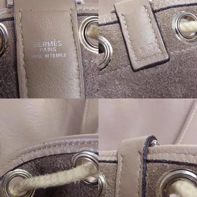 Pre-owned Hermes Gray Leather Tote Bag ()
