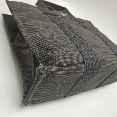 Pre-owned Hermes Gray Nylon Canvas Tote Bag ()