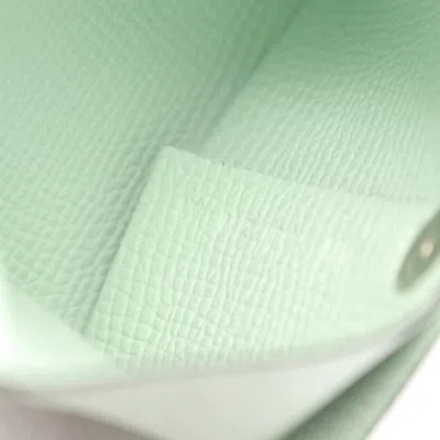 Pre-owned Hermes Green Epsom Leather Coin Purse/coin Case ()