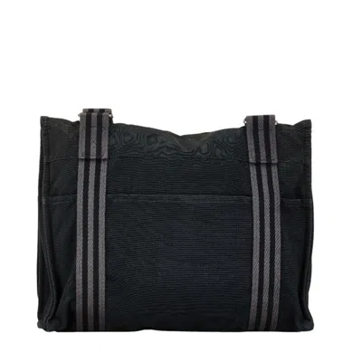Pre-owned Hermes Her Line Black Canvas Shoulder Bag ()