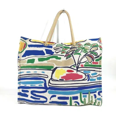 Pre-owned Hermes Multi-color Canvas Beach Bag Shoulder Bag ()