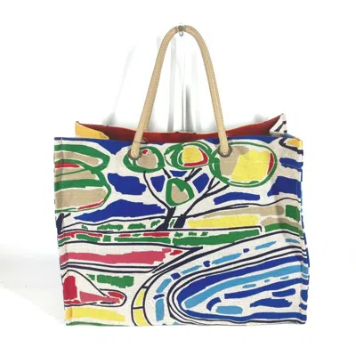 Pre-owned Hermes Multi-color Canvas Beach Bag Shoulder Bag ()