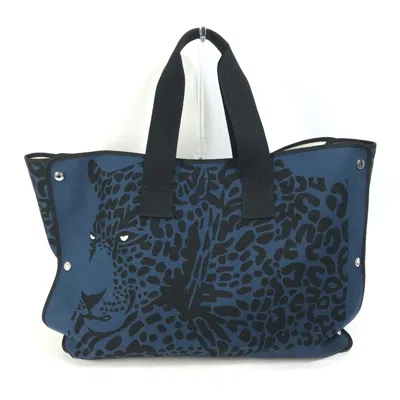 Pre-owned Hermes Navy Cloth Tote Bag ()