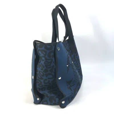 Pre-owned Hermes Navy Cloth Tote Bag ()