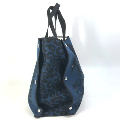 Pre-owned Hermes Navy Cloth Tote Bag ()