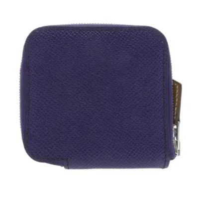 Pre-owned Hermes Navy Epsom Leather Coin Purse/coin Case ()