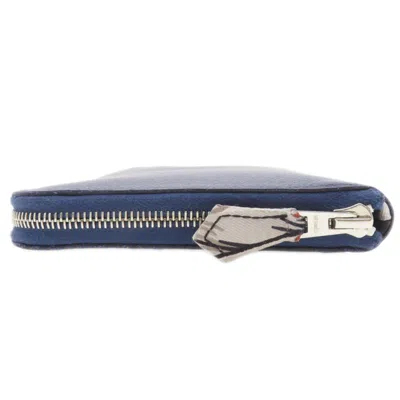 Pre-owned Hermes Navy Epsom Leather Long Wallet (bi-fold) ()