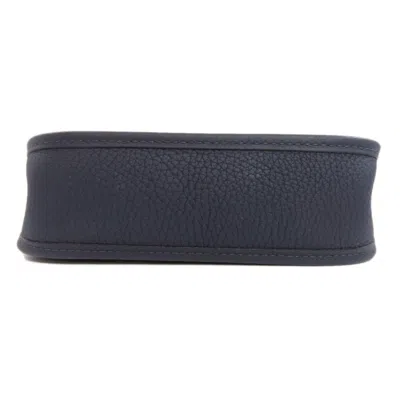 Pre-owned Hermes Navy Taurillon Clemence Leather Shoulder Bag ()