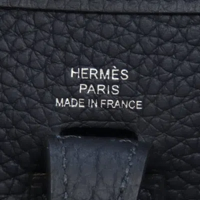 Pre-owned Hermes Navy Taurillon Clemence Leather Shoulder Bag ()