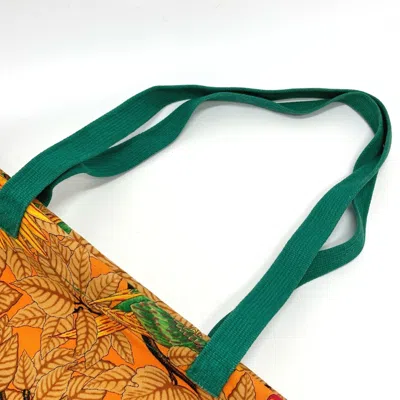 Pre-owned Hermes Orange Cloth Tote Bag ()